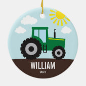 ファームトラクタキッズセラミックオーナメント セラミックオーナメント (裏面)