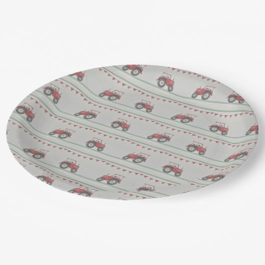 ファームトラクタテーマ紙プレート ペーパープレート (アングル)