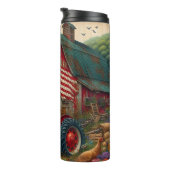 ファームトラクタバーンアメリカンフラグ タンブラー (回転右)