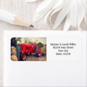 ファームトラクタレッドカントリー素朴引っ越しました移動 ラベル (インサイチュ)