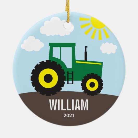 ファームトラクターキッズ セラミックオーナメント (裏面)