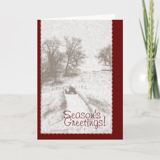 ファームトラクタークリスマスカード シーズンカード (正面)