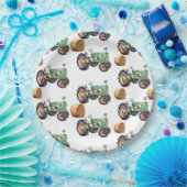 ファームトラクターボーイズ誕生日 ペーパープレート (パーティー)