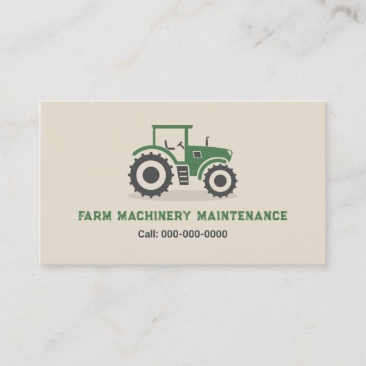 ファームトラクター保守 名刺 (正面)