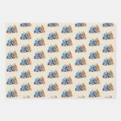 ファームトラクター誕生日パーティー ラッピングペーパーシート (正面3)