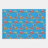 ファームトラクター誕生日パーティー ラッピングペーパーシート (正面)