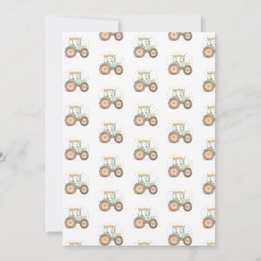 ファームトラクター2ND誕生日 招待状 (裏面)