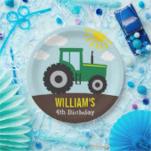 ファームトラクタ誕生日紙プレート ペーパープレート (パーティー)