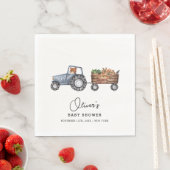 ファームトラク素朴タテディベア赤ちゃんシャワー スタンダードランチョンナプキン (インサイチュ)