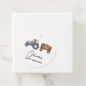 ファームトラク素朴タテディベア赤ちゃんシャワー フェイバータグ (インサイチュ)