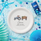 ファームトラク素朴タテディベア赤ちゃんシャワー ペーパープレート (パーティー)