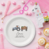 ファームトラク素朴タテディベア赤ちゃんシャワー ペーパープレート (パーティー)