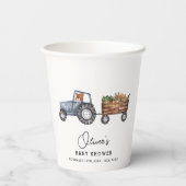 ファームトラク素朴タテディベア赤ちゃんシャワー 紙コップ (裏面)