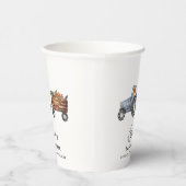 ファームトラク素朴タテディベア赤ちゃんシャワー 紙コップ (右)