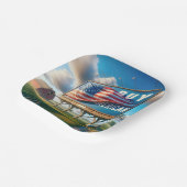 ファームトラク買タ付きアメリカの看板 ペーパープレート (傾斜あり)