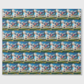 ファームトラク買タ付きアメリカの看板 ラッピングペーパー (フラット)