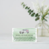 ファームトラックと花、ブックエンクロージャカードを持って来る 名刺 (スタンド正面)