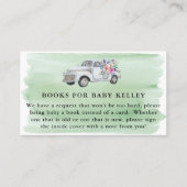 ファームトラックと花、ブックエンクロージャカードを持って来る 名刺 (正面)