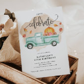 ファームトラックカボチャ秋お祝い 招待状