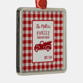 ファームトラック名前をカスタムするクリスマスキープサケ メタルオーナメント (右)
