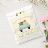 ファームトラック2かぼちゃクリーム秋ツインズベビーシャワー フェイバーバッグ (封をした状態)