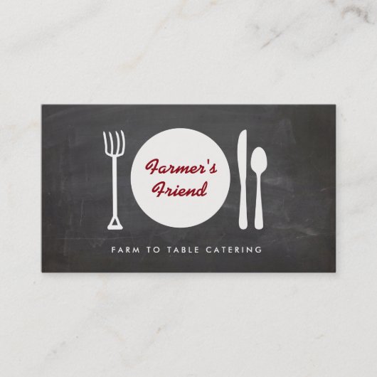 ファームト素朴テーブルケータリングシャルボード 名刺 (正面)