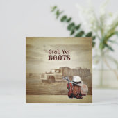 ファームト素朴ラックウェスタンカントリーウエディング 招待状 (スタンド正面)