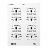 ファームネームフレッシュチキンエッグ住所 シール (フルシート)