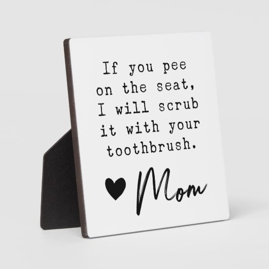 ファームハおもしろいウスキッズバスルームの看板 フォトプラーク (正面)