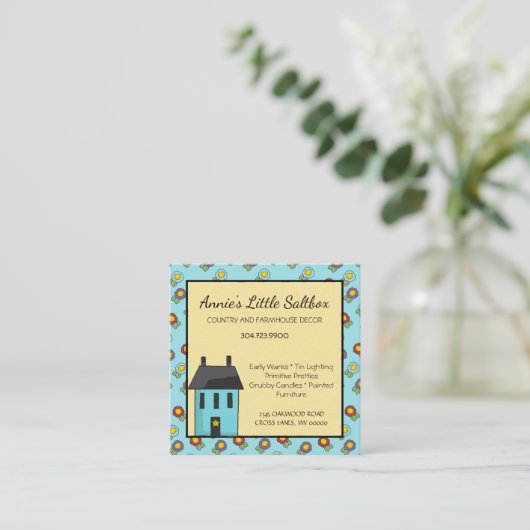 ファームハお洒落ウスカントリークラフター スクエア名刺 (スタンド正面)