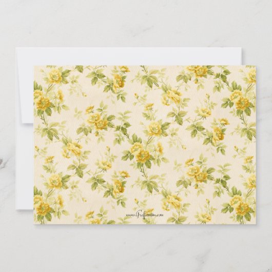 ファームハかわいらしウスゴールデンイエローフローラ ノートカード (裏面)