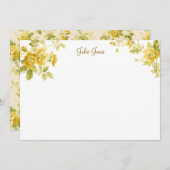 ファームハかわいらしウスゴールデンイエローフローラ ノートカード (正面/裏面)