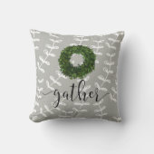 ファームハかわいらしウスモダンスクリプトBoxwoodリース クッション (正面)