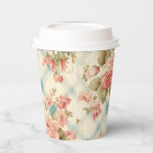 ファームハかわいらしウス素朴ピンクローズ 紙コップ (左)