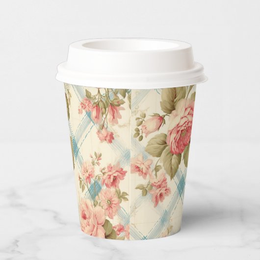 ファームハかわいらしウス素朴ピンクローズ 紙コップ (右)