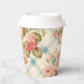 ファームハかわいらしウス素朴ピンクローズ 紙コップ (正面)