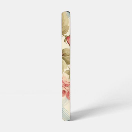 ファームハかわいらしウス素朴モノグラムピンクローズ SAMSUNG GALAXYケース (左側面)