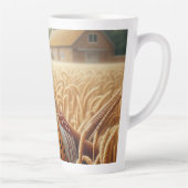 ファームハウスとゴールデンウィートフィールドにキジ カフェラテマグ (右)