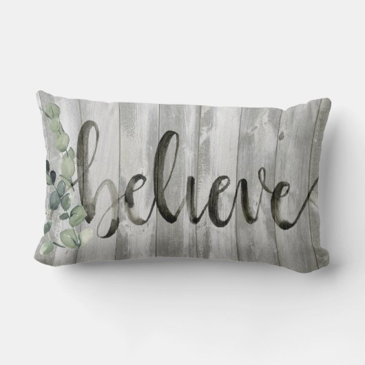 ファームハウスのインスピレーション信じ-  ランバークッション (裏面)