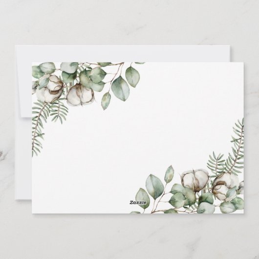 ファームハウスのクリスマスグリーン3枚の写真のホリデーカード シーズンカード (裏面)