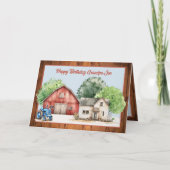 ファームハウスの誕生日あいさつ(写真入り) カード (正面)