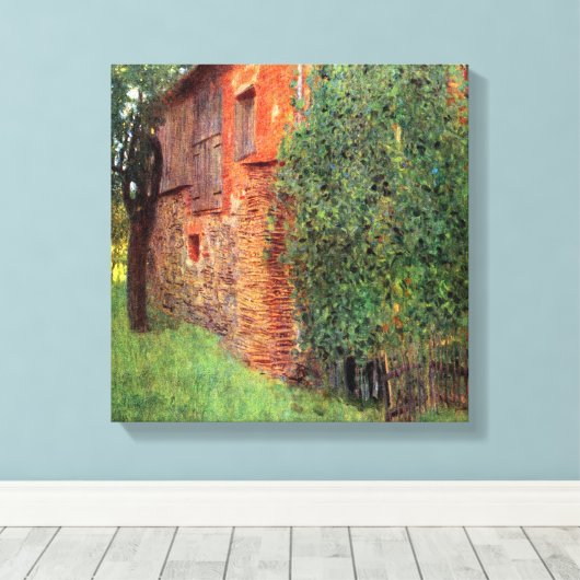 ファームハウスアットカマーバイグスタフクリムト、ヴィンテージアート キャンバスプリント (インサイチュ (ウッドフロア))