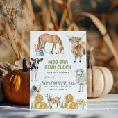 ファームハウスアニマルズファームバースデーパーティー 招待状