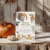 ファームハウスアニマルズファームバースデーパーティー 招待状