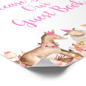 ファームハウスアニマルズ納屋周囲の庭お願いSign our Guest ポスター (角)