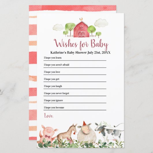 ファームハウスアニマルズ納屋周囲の庭ウィズフォーベビー (正面/裏面)