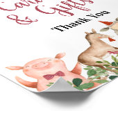 ファームハウスアニマルズ納屋周囲の庭カード&ギフト ポスター (角)