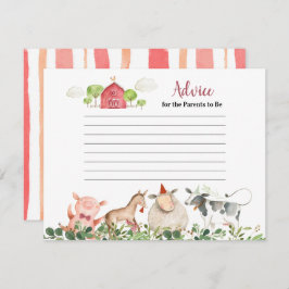 ファームハウスアニマルズ納屋周囲の庭グリーンリーアドバイス エンクロージャーカード