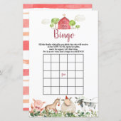 ファームハウスアニマルズ納屋周囲の庭ビンゴゲーム (正面/裏面)