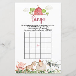 ファームハウスアニマルズ納屋周囲の庭ビンゴゲーム